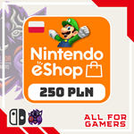 💢 Nintendo Карта eShop 250 PLN ПОЛЬША 🇵🇱