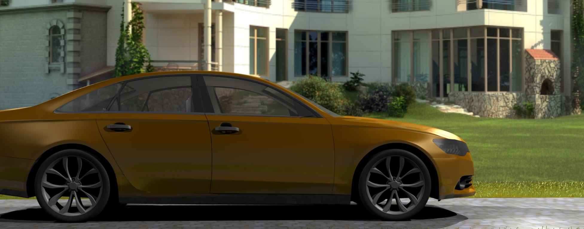 3d model (3D модель) Audi A6 2012 года выпуска