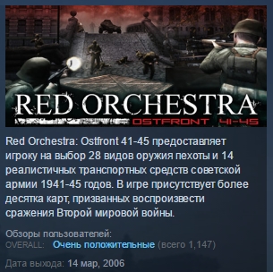 Red Orchestra. Ostfront 41-45 STEAM KEY REGION FREE ROW