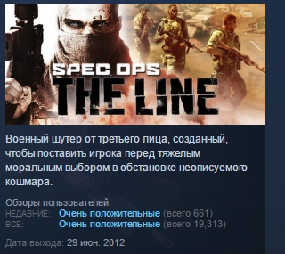 Spec Ops: The Line ( Steam Key / Region Free ) GLOBAL