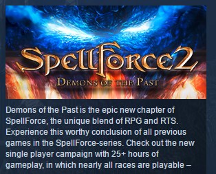 SpellForce 2 Demons of the Past STEAM KEY LICENSE
