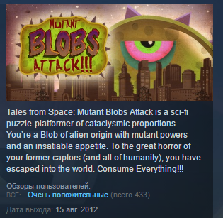 Tales From Space: Mutant Blobs Attack STEAM GLOBAL ROW