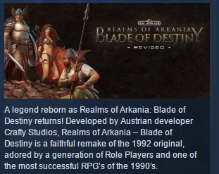 Realms of Arkania Blade of Destiny STEAM KEY ROW GLOBAL