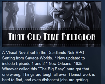 Deadlands Noir - That Old Time Religion STEAM KEY ROW