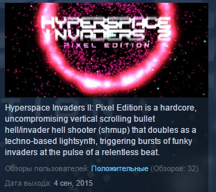Hyperspace Invaders II 2: Pixel Edition STEAM KEY ROW