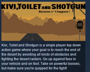 Kivi, Toilet and Shotgun STEAM KEY REGION FREE GLOBAL
