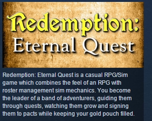 Redemption: Eternal Quest STEAM KEY REGION FREE GLOBAL