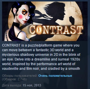 Contrast: Collector´s Edition (Steam Key / Region Free)