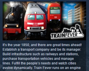 Train Fever ( Steam Key / Region Free ) GLOBAL ROW