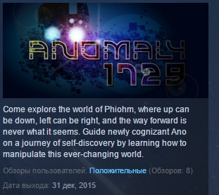 Anomaly 1729  ( Steam Key / Region Free ) GLOBAL ROW