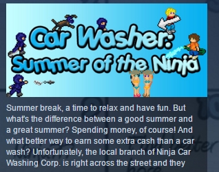 Car Washer: Summer of the Ninja STEAM KEY GLOBAL ROW