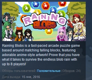 Raining Blobs ( Steam Key / Region Free ) GLOBAL ROW