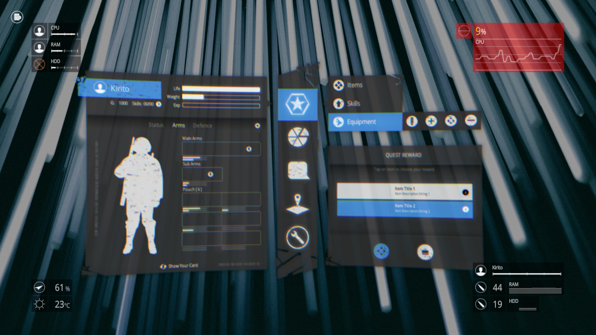 Ui utils 1.16 5. Интерфейс из Sao. Интерфейс меню САО. Sao меню.