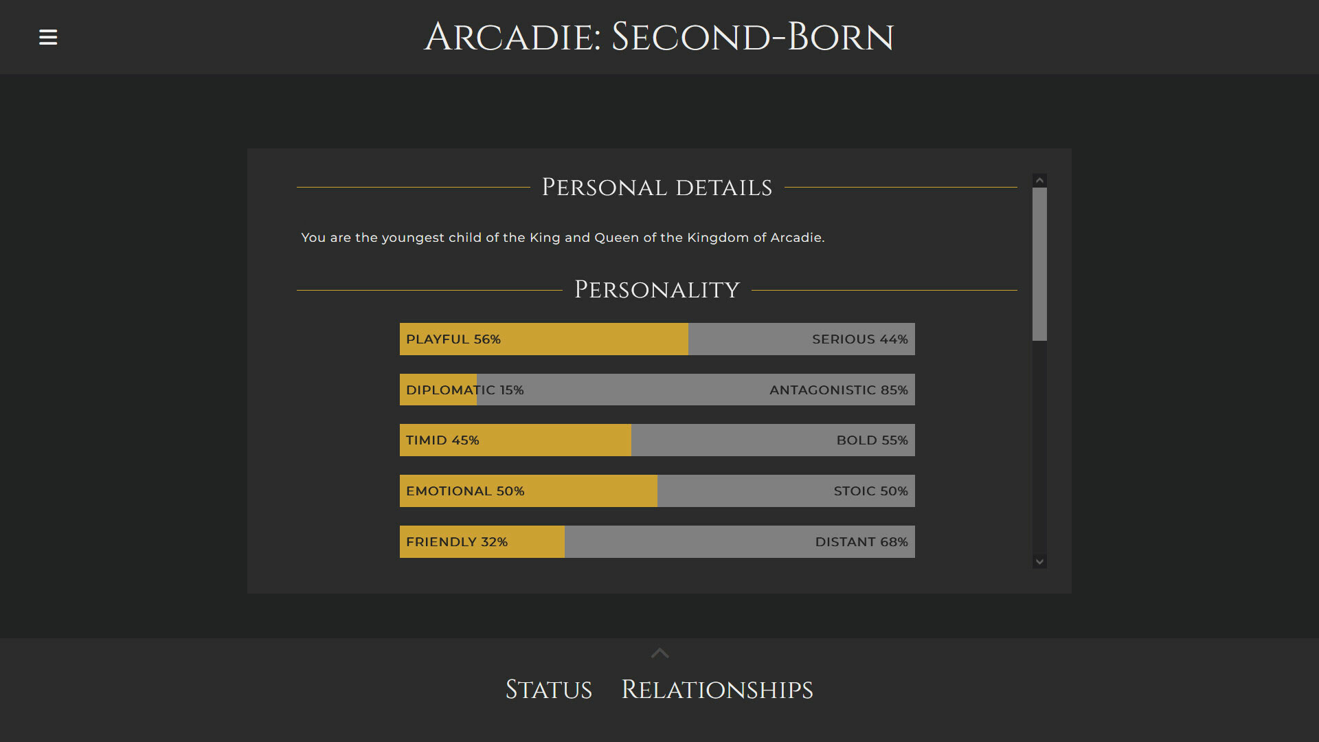 Second born. Arcadie.