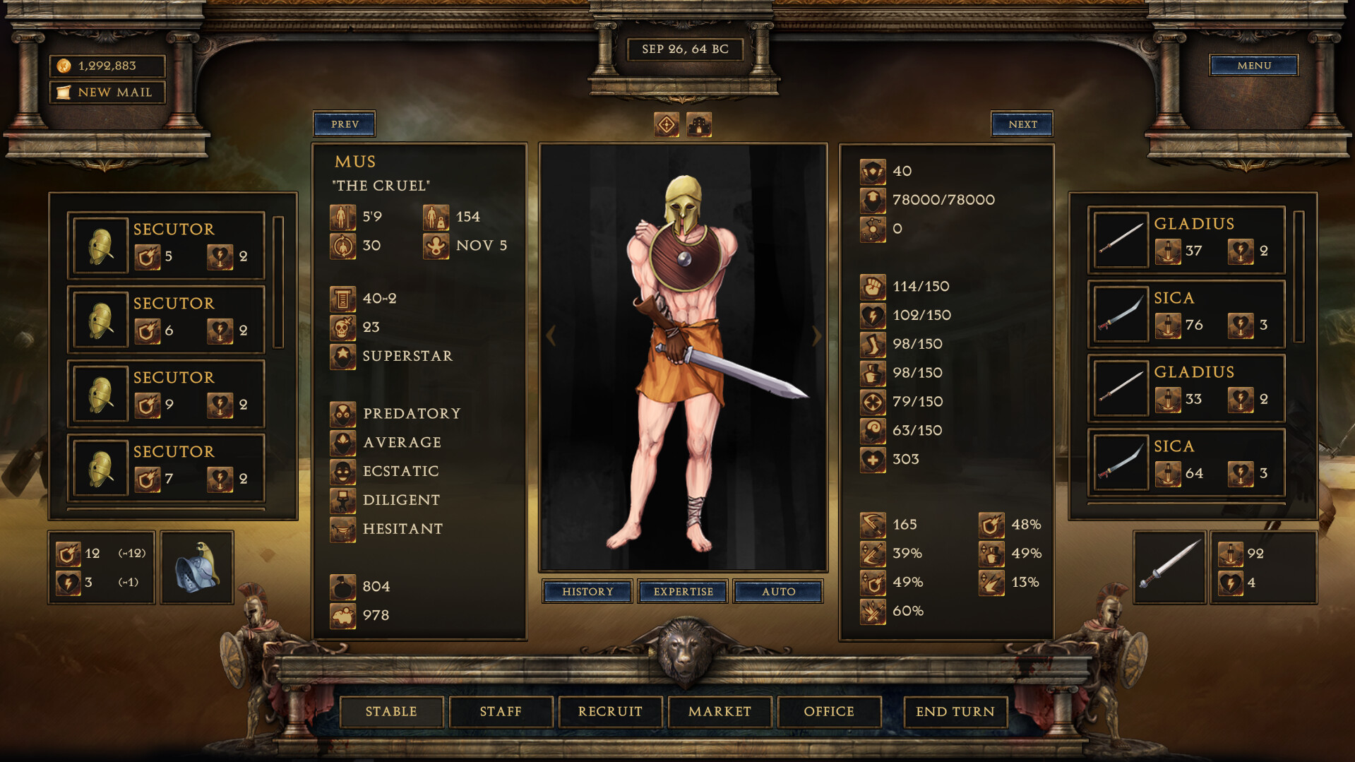 Game of gladiators