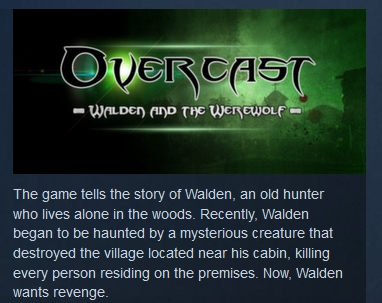 Overcast Walden and the Werewolf STEAM KEY GLOBAL ROW