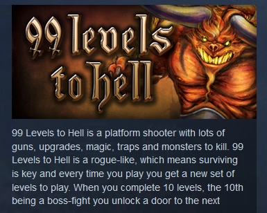 99 Levels to Hell  ( STEAM / Region Free )