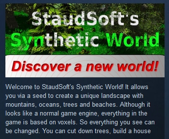 StaudSoft´s Synthetic World ( Steam Key / Region Free )