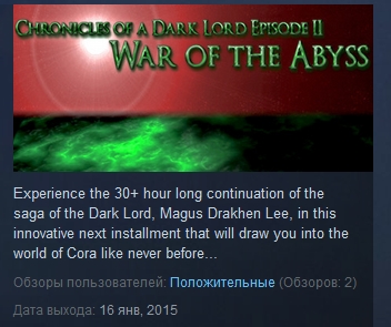 Chronicles of a Dark Lord: Episode II War of The Abyss