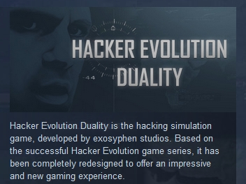 Hacker Evolution Duality  ( Steam Key / Region Free )