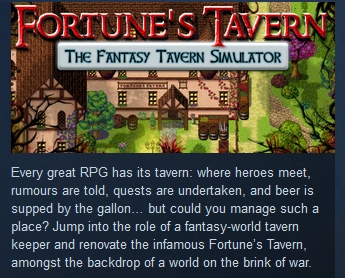 Fortune´s Tavern - The Fantasy Tavern Simulator STEAM