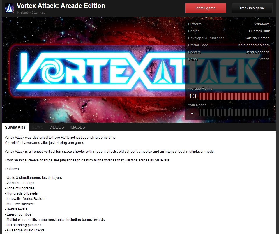 Vortex Attack  ( Desura Key / Region Free )
