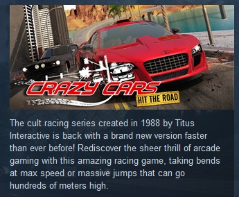 Crazy Cars - Hit the Road   ( Steam Key / Region Free )