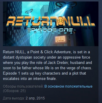 Return NULL - Episode 1 ( Steam Key / Region Free )