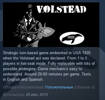 Volstead ( Steam Key / Region Free )