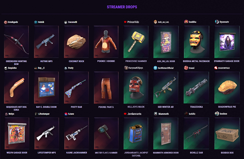 Kupit Rust Skiny Og Twitch Drops Round 4 5 24 Predmeta Za 731 18 Rub Opisanie Tovara Origin Steam Su