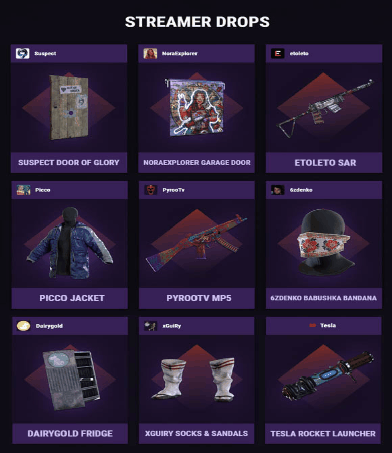 Buy Rust Skins Twitch Drops Round 6 7 21 Items And Download
