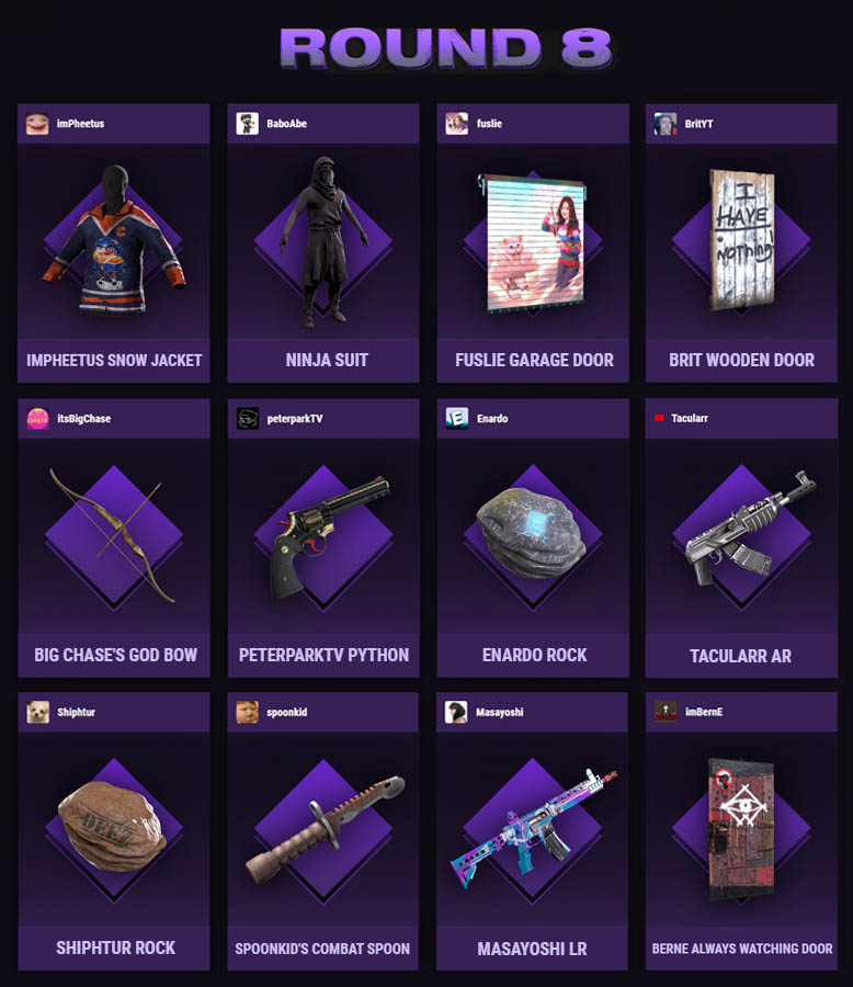 Buy Rust Skins 1 Twitch Drops Round 8 12 Items And Download