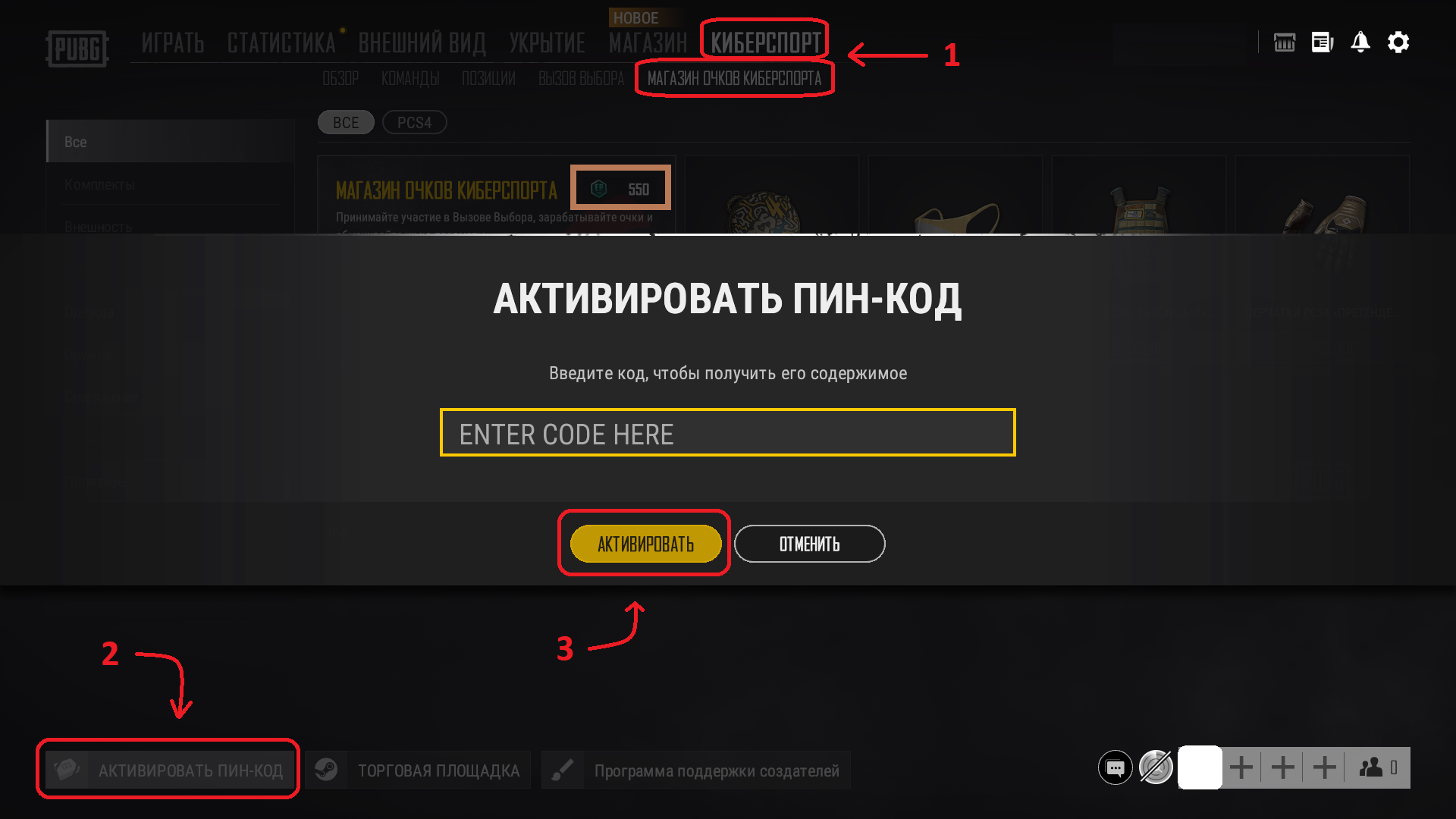 пин коды pubg pc фото 74