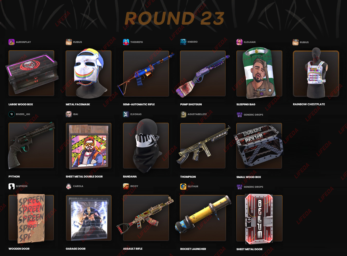 Купить 🔥RUST СКИНЫ TWITCH DROPS Раунды 22+23+24 47 ПРЕДМЕТ+🎁 за 100.00