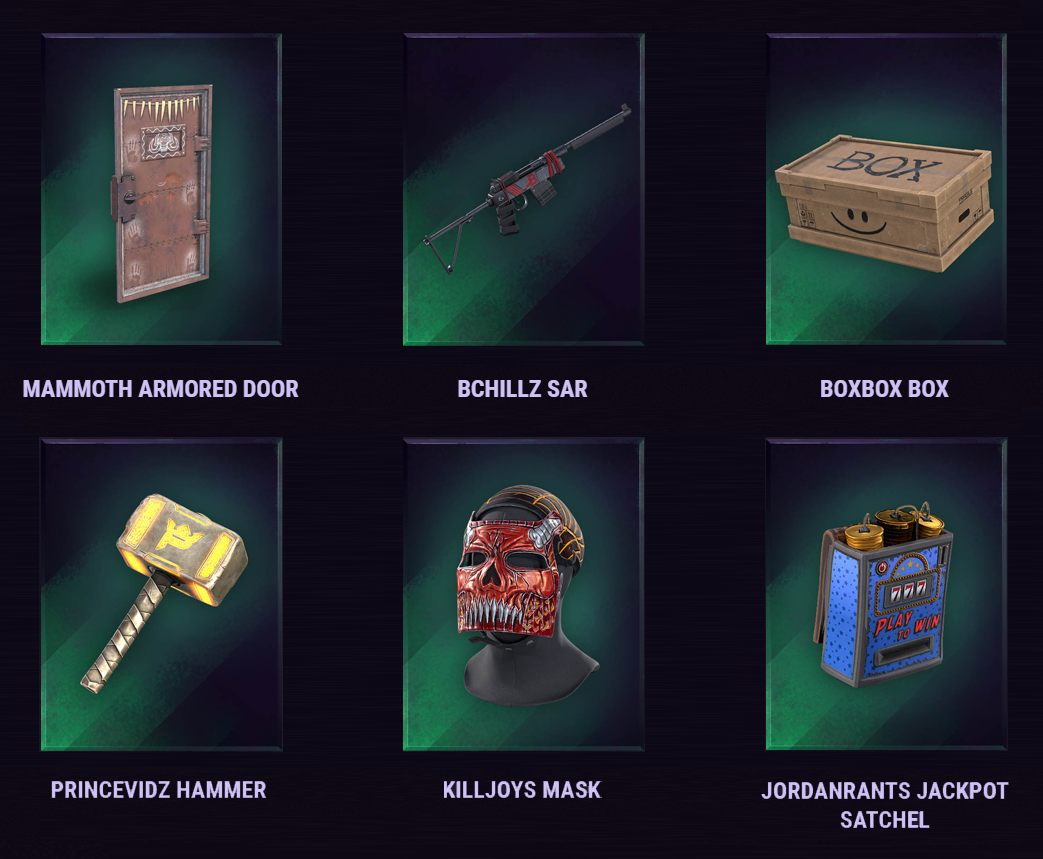 Купить RUST СКИНЫ 1OG TWITCH DROPS Round 4 + 5 24 ПРЕДМЕТА за 968₽