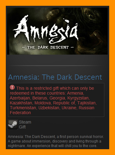Amnesia: The Dark Descent (Steam Gift / RU CIS)