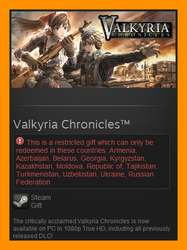 Valkyria Chronicles (Steam Gift / RU CIS)