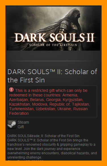 DARK SOULS 2 II Scholar of the First Sin (RU)Steam Gift