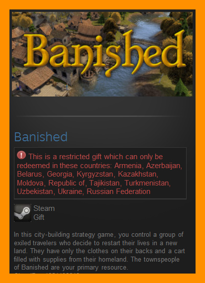 Banished (Steam Gift / RU CIS)
