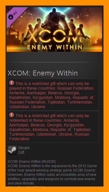 XCOM: Enemy Within (Steam Gift / RU CIS)