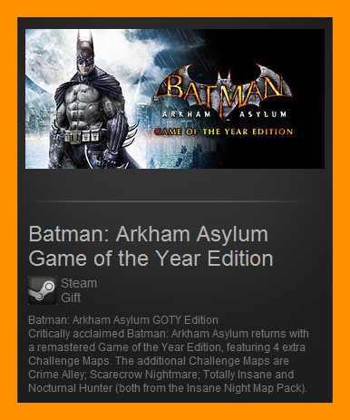 Batman: Arkham Asylum GOTY (Steam Gift / Region Free)