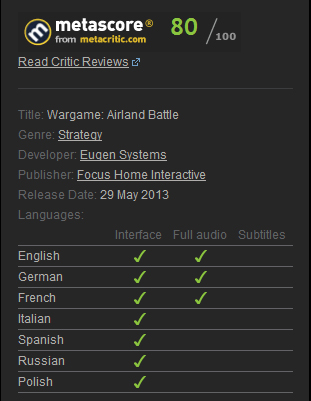 Wargame: Airland Battle (Steam Gift / Region Free)
