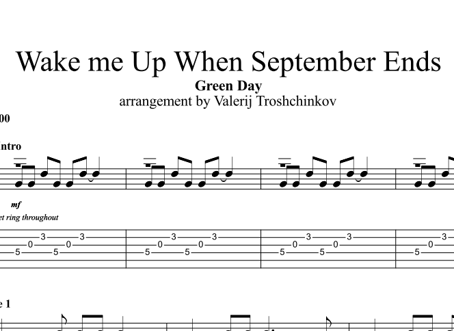 September ends тексты. Wake me up when September ends табы для гитары. Wake me up when September ends Ноты. Wake me up when September ends на гитаре. Green Day when September ends Ноты.