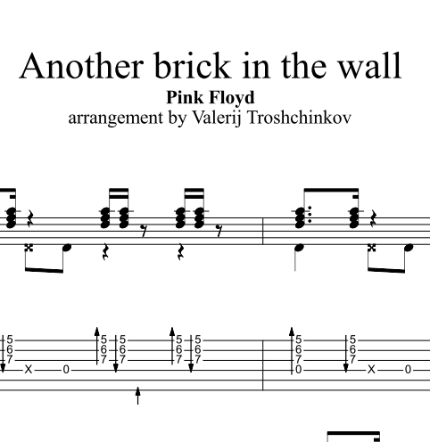 Another Brick In The Wall - Pink Floyd. Sheet music and