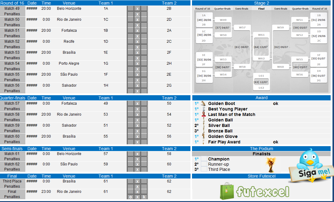 Buy Schedule World Cup Brazil 2014 and download
