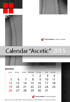 Calendar Template Ascetic 2015 (2014)