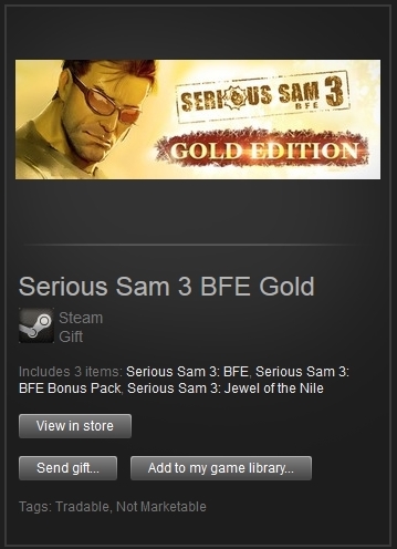 Serious Sam 3 BFE Gold (Steam Gift, Region Free) + ПРИЗ