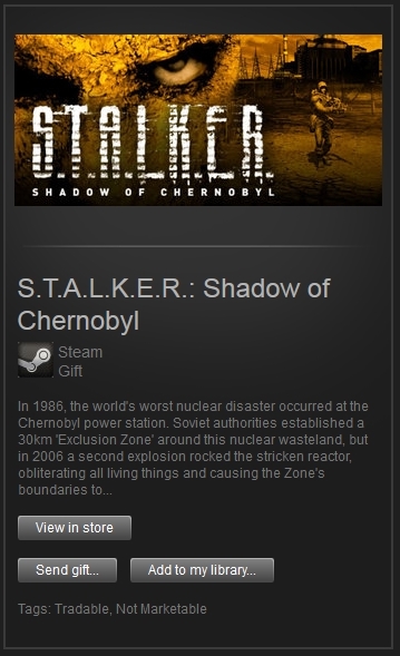 S.T.A.L.K.E.R. Shadow of Chernobyl (Steam, Region Free)
