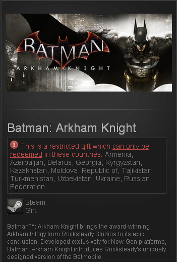 Batman: Arkham Knight (Steam Gift / RU&CIS) + All Batma
