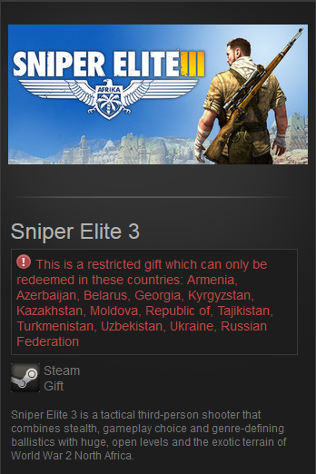Sniper Elite III (Steam Gift / RU&CIS)